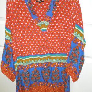 TOLANI 100% Silk TUNIC Size LARGE